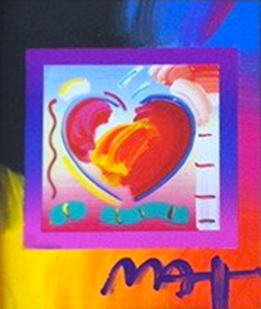 Heart on Blends Unique 2006 23x21 Works on Paper (not prints) by Peter Max
