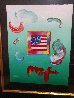 Flag Unique 2009 8x11 Unique Works on Paper (not prints) by Peter Max - 2