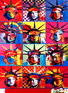 Liberty And Justice For All 2001 24x18 Works on Paper (not prints) - Peter Max Liberty And Justice For All 2001 24x18 Works on Paper (not prints) - Peter Max