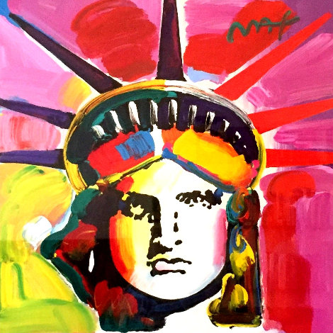 Liberty Head 2014 42x42 Huge Works on Paper (not prints) - Peter Max