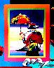Umbrella Man Unique 2005 10x8 Works on Paper (not prints) by Peter Max - 0