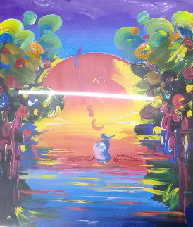 Better World Unique 2000 35x30 Works on Paper (not prints) - Peter Max Better World Unique 2000 35x30 Works on Paper (not prints) - Peter Max