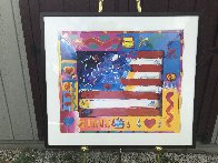 Flag With Heart II 2002 Limited Edition Print by Peter Max - 1 Flag With Heart II 2002 Limited Edition Print by Peter Max - 1