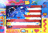 Flag With Heart II 2002 Limited Edition Print by Peter Max - 0