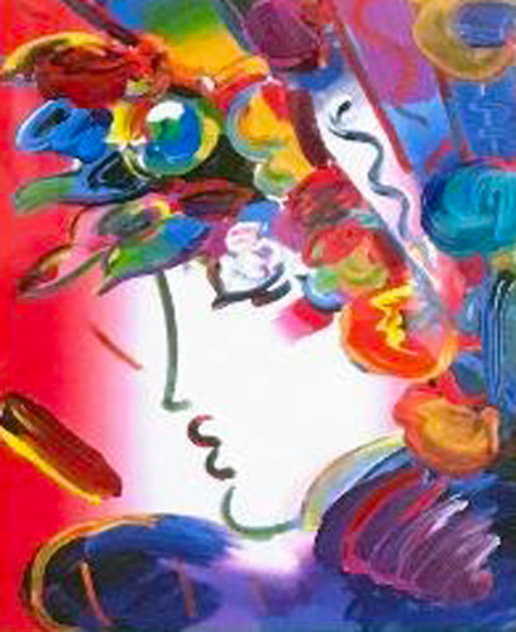 Blushing Beauty 2006 12x10 Works on Paper (not prints) by Peter Max