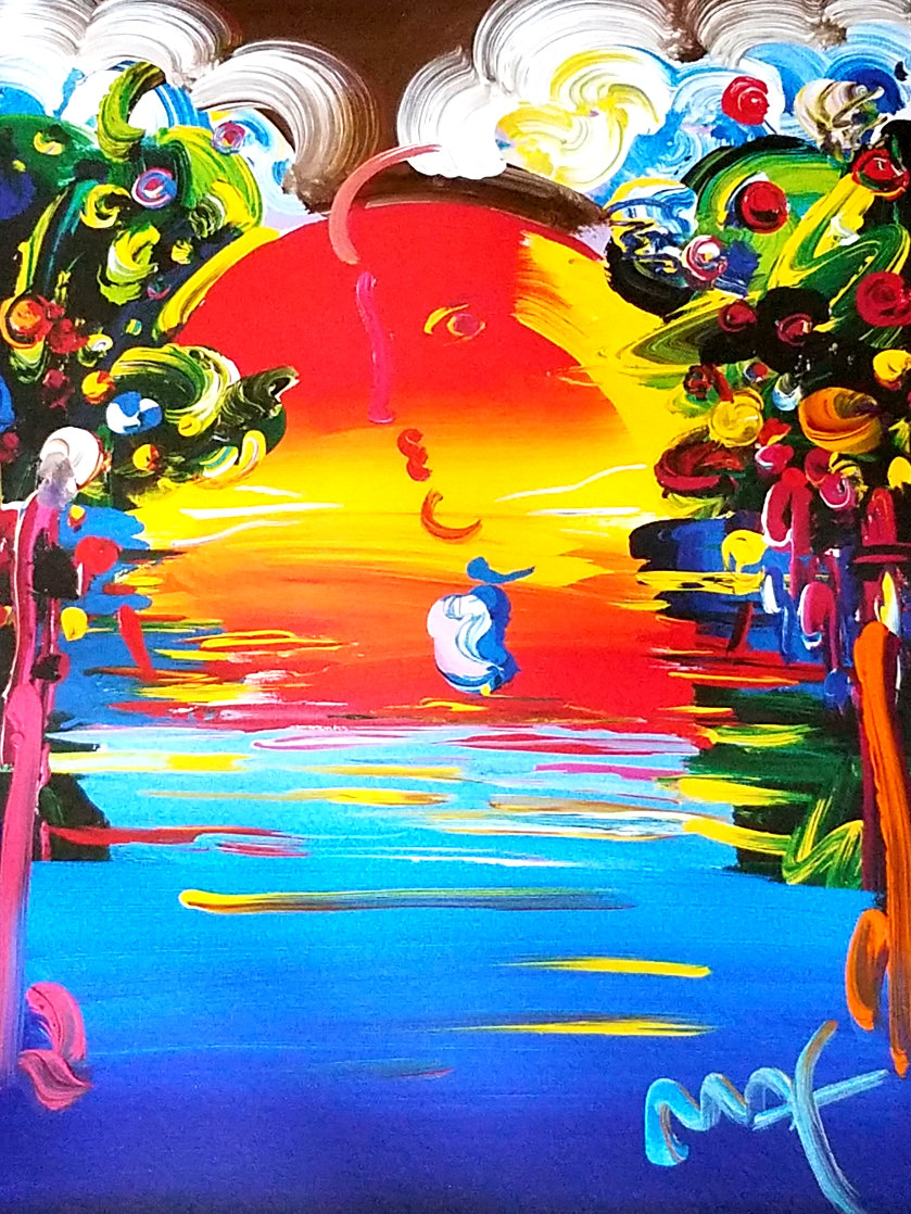 Better World III 1999 Embellished Works on Paper (not prints) by Peter Max