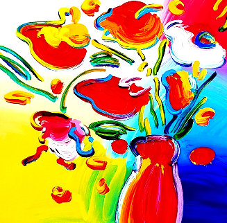 Vase of Flowers 2012 Limited Edition Print - Peter Max