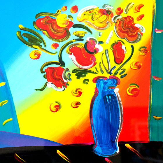 Vase Of Flowers Peter Max Pop Art Still Life By Peter Max