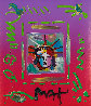 Liberty Head II Collage Unique 1997 14x12 Works on Paper (not prints) by Peter Max - 0