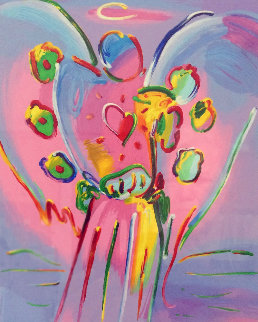 Angel With Heart 2015 Limited Edition Print - Peter Max