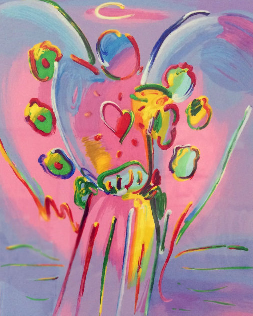 Angel With Heart 2015 Limited Edition Print by Peter Max