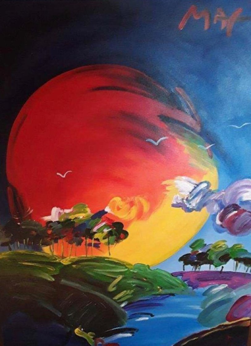 Without Borders 40x30 Original Painting by Peter Max Without Borders 40x30 Original Painting by Peter Max