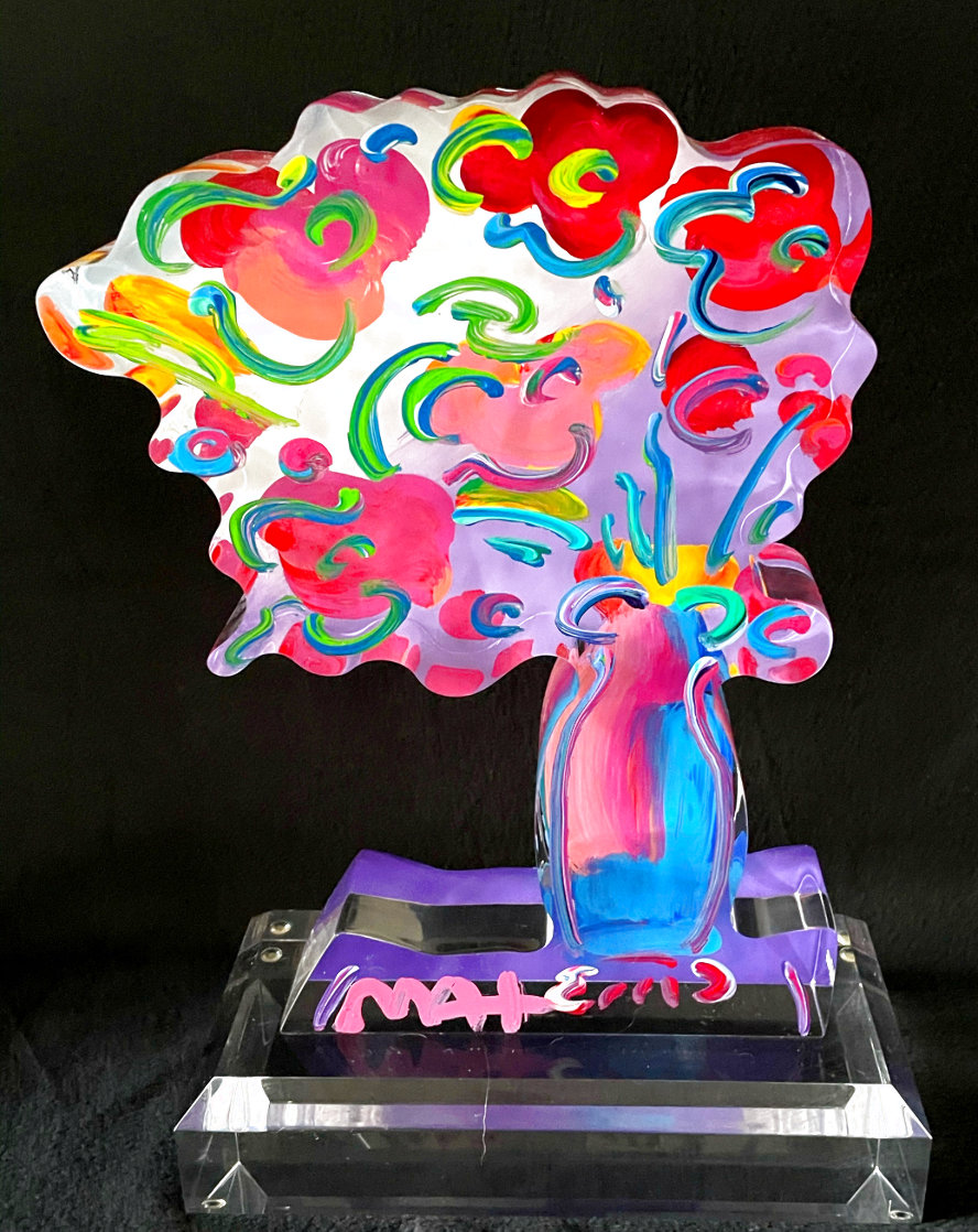 Vase of Flowers - Ver 11 Acrylic Sculpture 2016 Unique 12 in Sculpture by Peter Max Vase of Flowers - Ver 11 Acrylic Sculpture 2016 Unique 12 in Sculpture by Peter Max