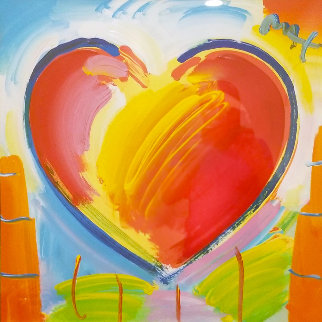 Heart Series II Ver. I Unique 2017 36x36 Original Painting - Peter Max Heart Series II Ver. I Unique 2017 36x36 Original Painting - Peter Max