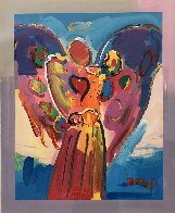 Angel With Heart 2014 46x41 Huge Works on Paper (not prints) by Peter Max - 1