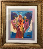Angel With Heart 2014 46x41 Huge Works on Paper (not prints) by Peter Max - 2