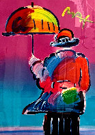 Umbrella Man 1999 Unique 33x24 Works on Paper (not prints) by Peter Max - 0