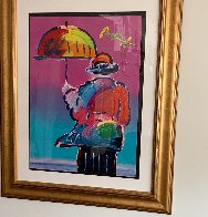 Umbrella Man 1999 Unique 33x24 Works on Paper (not prints) by Peter Max - 1