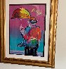 Umbrella Man 1999 Unique 48x40 - Huge Works on Paper (not prints) by Peter Max - 2
