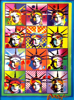 Liberty and Justice For All II 2005 40x34 Huge Limited Edition Print - Peter Max Liberty and Justice For All II 2005 40x34 Huge Limited Edition Print - Peter Max