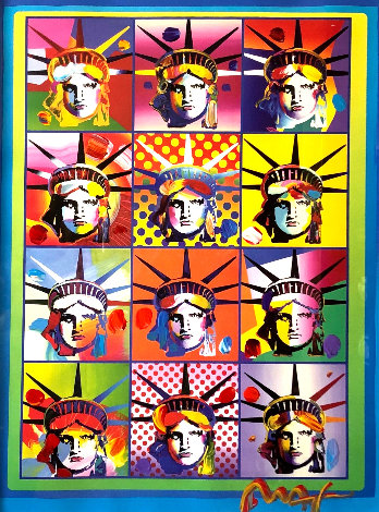 Liberty and Justice For All II 2005 40x34 Huge Limited Edition Print - Peter Max