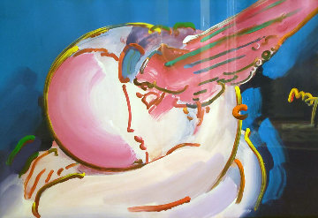 Peace 2000:  I Love the World Unique 24x36 Works on Paper (not prints) - Peter Max