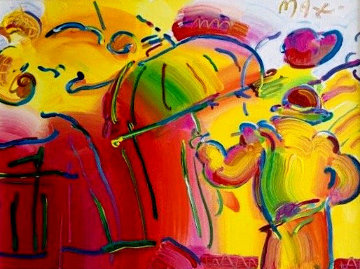 Carnival 1989 25x31 Original Painting - Peter Max Carnival 1989 25x31 Original Painting - Peter Max