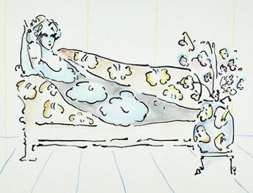 Lady on Couch 1973 Vintage Limited Edition Print - Peter Max Lady on Couch 1973 Vintage Limited Edition Print - Peter Max