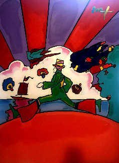 Cosmic Runner 2008 48x36 Super Huge Original Painting - Peter Max Cosmic Runner 2008 48x36 Super Huge Original Painting - Peter Max