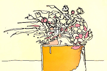 Flowers in the Wind AP 1974 Limited Edition Print - Peter Max Flowers in the Wind AP 1974 Limited Edition Print - Peter Max