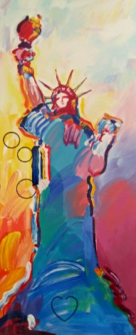 Statue of Liberty (Small) 2010 w/ Remarque Limited Edition Print - Peter Max