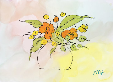 Flower Vase 11x15 Works on Paper (not prints) - Peter Max Flower Vase 11x15 Works on Paper (not prints) - Peter Max