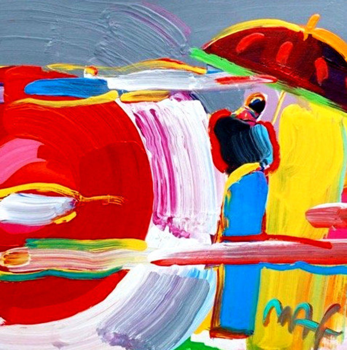 New Moon #53 1997 20x20 Works on Paper (not prints) by Peter Max New Moon #53 1997 20x20 Works on Paper (not prints) by Peter Max