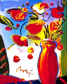 Faciliti-link: Flowers #152 Poster 1998 Heavily Embellished 22x18 Works on Paper (not prints) - Peter Max Faciliti-link: Flowers #152 Poster 1998 Heavily Embellished 22x18 Works on Paper (not prints) - Peter Max