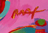Flower Blossom Lady #462 2000 Heavily Embellished Poster 18x24 Works on Paper (not prints) by Peter Max - 2