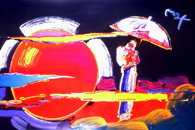New Moon Heavily Embellished Poster 2007 24x36 Works on Paper (not prints) by Peter Max