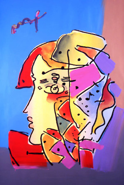 Bill Board Centennial Heavily Embellished Poster 2008 36x24 Works on Paper (not prints) by Peter Max