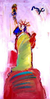 Statue of Liberty 2000 III #122 2010 Unique Heavily Embellished Poster Works on Paper (not prints) - Peter Max