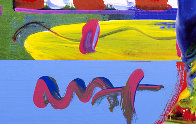 Patriotic Series: Full Liberty With Flag #16 Heavily Embellished Print 2013 19x15 Works on Paper (not prints) by Peter Max - 2