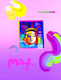 Liberty Head II Ver. I #256 2019 11x9 Works on Paper (not prints) - Peter Max Liberty Head II Ver. I #256 2019 11x9 Works on Paper (not prints) - Peter Max