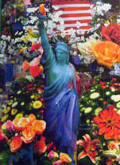 Land of the Free Home of the Brave II 2005 Unique 24x18 Works on Paper (not prints) - Peter Max Land of the Free Home of the Brave II 2005 Unique 24x18 Works on Paper (not prints) - Peter Max