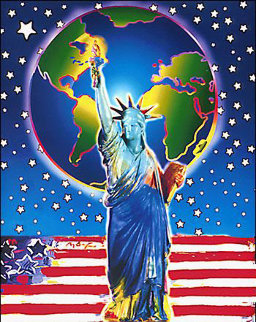 Peace on Earth Unique 2001 20x18 Works on Paper (not prints) - Peter Max Peace on Earth Unique 2001 20x18 Works on Paper (not prints) - Peter Max