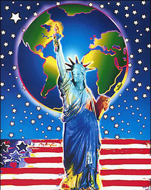 Peace on Earth Unique 2001 20x18 Works on Paper (not prints) by Peter Max