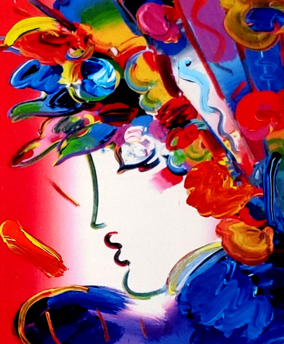 Blushing Beauty on Blends 2006 24x22 Works on Paper (not prints) by Peter Max