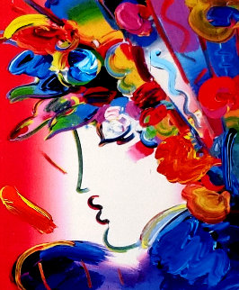 Blushing Beauty on Blends 2006 24x22 Works on Paper (not prints) - Peter Max