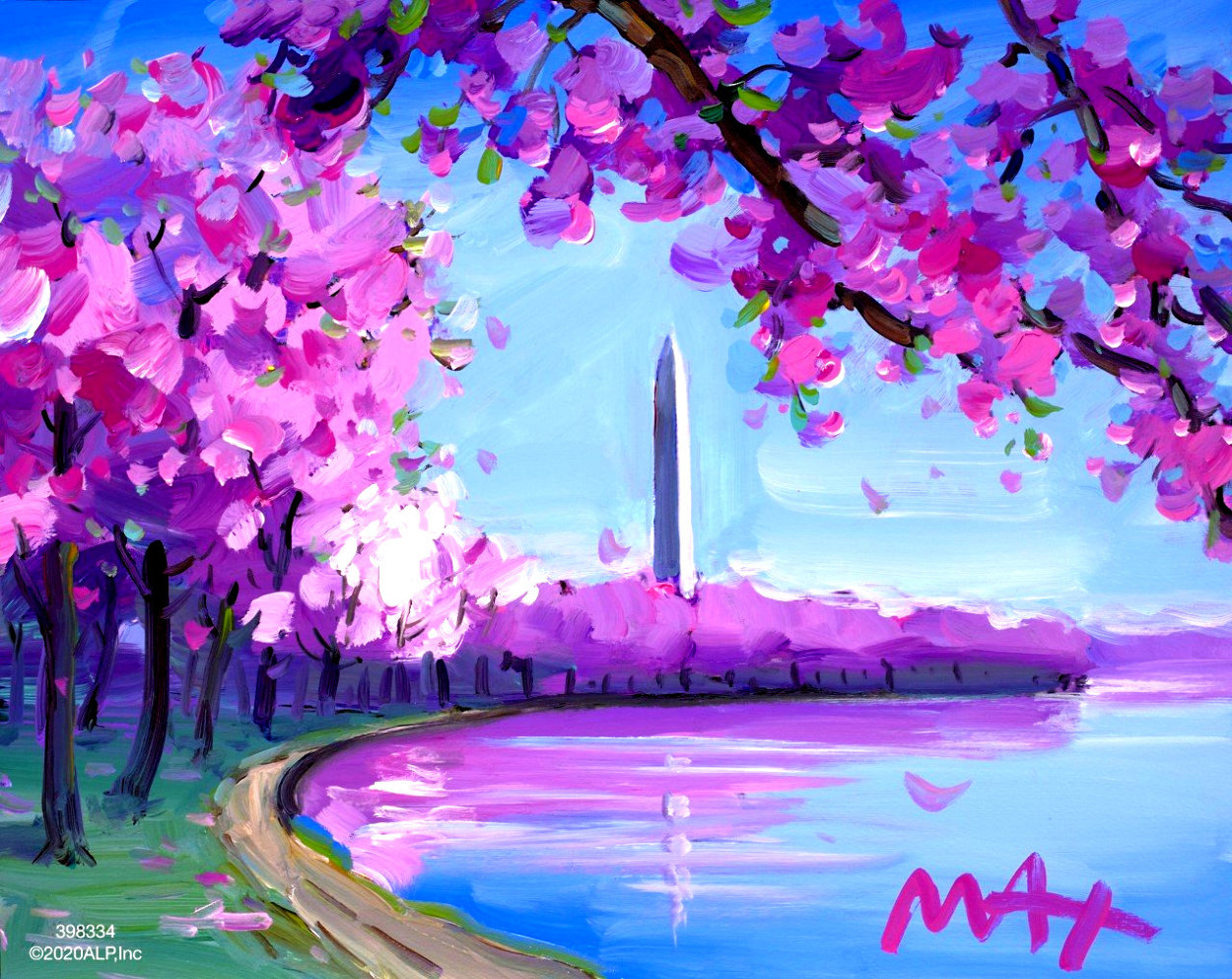 Cherry Blossom II Ver. II #15 2018 16x20 Works on Paper (not prints) by Peter Max Cherry Blossom II Ver. II #15 2018 16x20 Works on Paper (not prints) by Peter Max