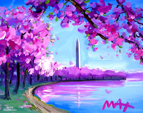 Cherry Blossom II Ver. II #15 2018 16x20 Works on Paper (not prints) - Peter Max