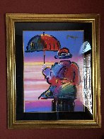 Umbrella Man Unique 1999 44x36 Works on Paper (not prints) by Peter Max - 2 Umbrella Man Unique 1999 44x36 Works on Paper (not prints) by Peter Max - 2