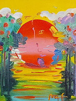 Better World 2012 24x21 Original Painting - Peter Max Better World 2012 24x21 Original Painting - Peter Max