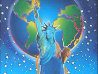 Peace on Earth Unique 2001 40x34 - Huge Works on Paper (not prints) by Peter Max - 2
